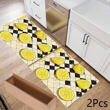 1pc Lemon Print Absorbent Mat/Drying Mat For Coffee Maker, Dishes - Polyester Absorbent Desktop Protective Mat With Rubber Anti-Slip Pad, For Kitchen Counter Decor, Home Bar And Dining Table - Multicolor - View 11