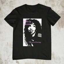 Olivia Dean Merch The Art Of Loving LIVE Tour 2025 T-Shirt - 黑色 - 查看 1