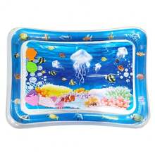 Inflatable PVC Play Mat For Children, White, Educational Toy For Babies, Soft Mat For Toddlers, Baby Gift - Deep Blue - View 1