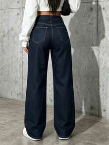 Nuevos jeans de pierna recta para mujer, jeans de corte holgado de estilo casual de calle,  pantalones vaqueros y ropa de mujer para primavera - 2007 - Ver 2
