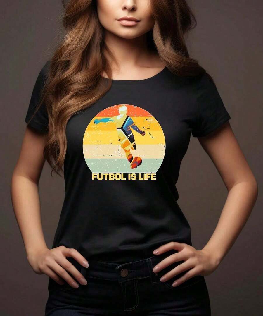 Camiseta de aficionado al fútbol mundial 2026 - Camiseta unisex que absorbe la humedad para Norteamérica, Camisas para mujer, Tops de verano, Ropa de verano, Camisetas para mujer, Camisetas gráficas para mujer, Vestidos de verano para mujer, Camiseta de la Copa del Mundo - Negro 2 - Ver 1
