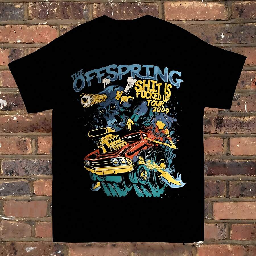 Vintage The Offspring Band T-Shirt All Size S To 5XL - 黑色 - 查看 1