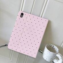 1PC Pink Polka Dot Print Tablet Case - Multi-Angle Stand Protective Cover With Pen Holder Compatible With IPad /Galaxy Tab S10+/S9/A9,Compatible With Oppo Pad,Compatible With Huawei Matepad,Compatible With Vivo Pad,Compatible With - Multicolor - View 6