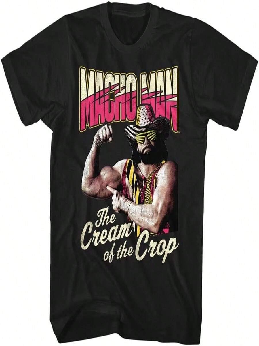 Camiseta clásica americana de lucha libre de élite, color negro, para adultos; camiseta deportiva retro gótica de poliéster para mujer. - Negro - View 1