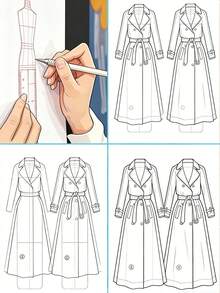 1pc Fashion Design Ruler, Human Body Template Ruler, Design Technique Tool, Women's Clothing Design Human Fashion Dynamic Figure Ruler, Hand-Drawn Model Effect Template, Creative Transparent Acrylic Ruler, Minimalist Scale Plastic Drawing Ruler - Multicolor - View 4