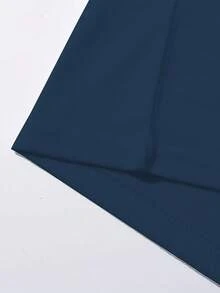 Camiseta Americana Versátil de Manga Corta, con Estampado de Dientes de Dibujos Animados y Cepillo de Dientes y Espejo, Pasta de Dientes y Taza de Café al Lado, Cuello Redondo, Estilo Nuevo de Verano 2026 para Mujer - Color azul marino - Ver 3