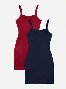 vestidos ajustado de unicolor casuales sin hombros para mujer, aptos para ir al trabajo, exterior, compras - Multicolor 2 - Ver 3