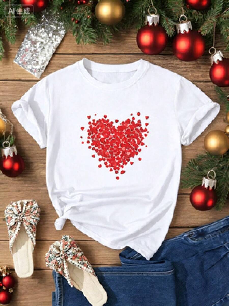Camisetas estampadas de cuello redondo para verano (los pantalones son solo sugerencias de estilo) son holgadas y no realzan la figura, y el tejido es delgado y no abulta. Confeccionado con telas suaves, transpirables y amigables con la piel, ofrece comodidad en la parte superior del cuerpo y evita la sensación de sudoración, con un diseño de estampado clásico y sencillo, adecuado para el uso diario, ir de compras y para el tiempo libre, con los mismos modelos básicos y versátiles para hombres y mujeres, muy adecuado para ocasiones como el Día del Trabajo y el Día de la Independencia de México, y fácil de usar durante todo el año. - Blanco - Ver 1