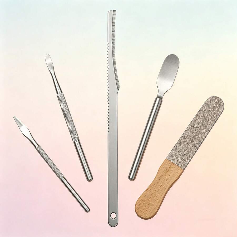 1pc Stainless Steel Foot Scraper, Callus Remover Tool For Foot Care, Suitable For Spring/Summer Sandal Season, Rough Heel And Dead Skin Removal, Made Of High-Hardness Stainless Steel, Slim And Easy-Grip Design, Angled Single-Edge Blade, Sharp But Skin-Friendly, Effortlessly Removes Calluses And Dead Skin For Smooth, Soft Feet, Bid Farewell To Rough, Cracked Feet And Callus Buildup, A Practical Foot Care Essential For Spring/Summer - Multicolor - View 1