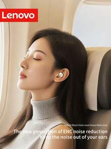 Lenovo Wireless Bluetooth 5.4 Earbuds, Mini Invisible Noise Cancelling Earphones With ENC Microphone, LED Display Charging Case And Deep Bass, Compatible With IPhone And Android Phones - View 3
