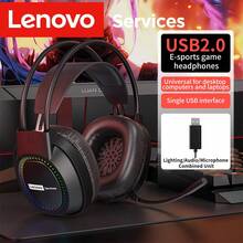 Lenovo Wired Headphones | 7.1 Surround Sound Effect | RGB Lighting | Gaming Microphone | Suitable For Laptops And Desktops - View 9