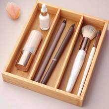 1 hộp đựng dao nĩa bằng tre cho nhà bếp - 3 ngăn - Hộp đựng đồ dùng nhà bếp bằng tre, thích hợp cho nhà bếp, phòng ngủ, v.v. - Màu Khaki - Xem 5