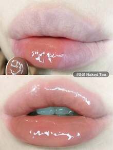 JOOCYEE GLOSSY ROUGE 高透光度轻盈定妆唇釉，镜面般光泽，不粘腻，保湿唇釉，自然妆效，持久不晕染 - 561 Naked Tea - 查看 4
