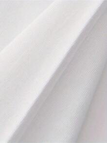 Women's White T-Shirt | Soft And Breathable T-Shirt For Everyday Wear, Suitable For Both Casual And Formal Occasions, With A Simple Apple Print, Short Sleeves, Machine Washable, A Must-Have For All Seasons, A Versatile And Stylish Piece, Made Of Durable Fabric. Cool Summer T-Shirt, Unisex Style. - 白色 - 查看 5