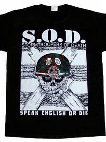 S-5XL s.o.d.sod stormtroopers of death sod short -long sleeve new black t-shirtblusas para mujer playeras de mujer vestidos casuales para mujer y2k playeras deportivas para mujer verano camisetas ropa de mujer Fashion Perfect For Daily - Negro - Ver 1