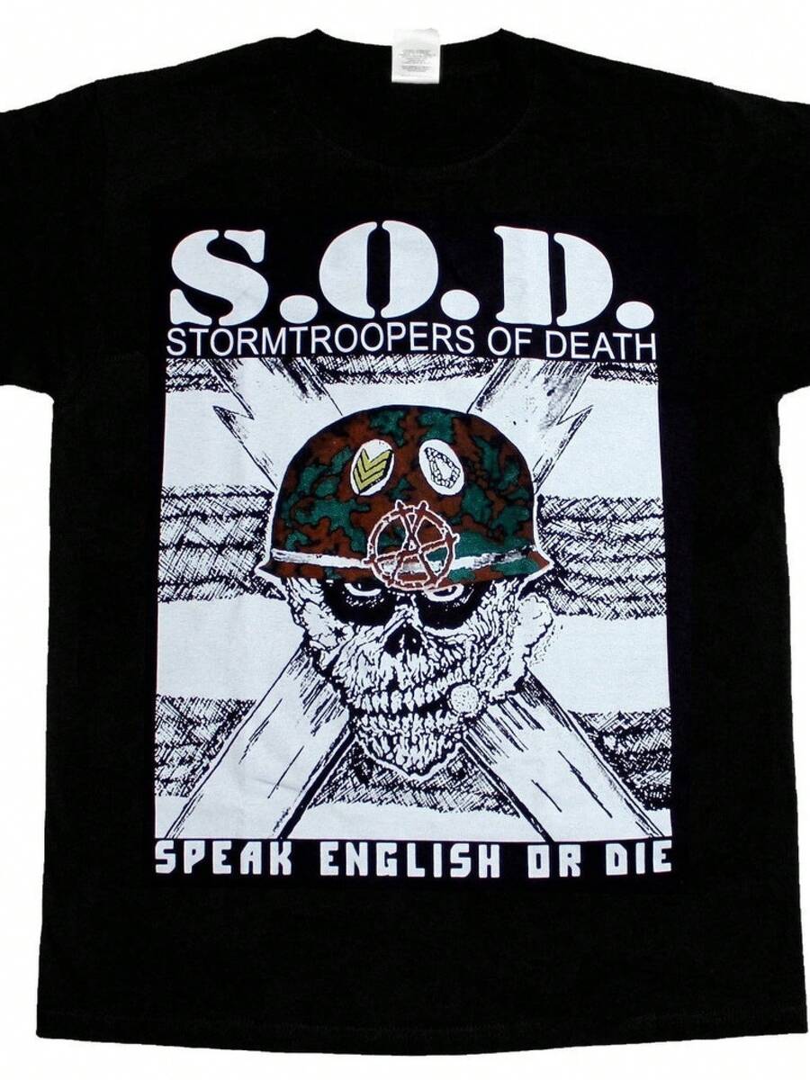 S-5XL s.o.d.sod stormtroopers of death sod short -long sleeve new black t-shirtblusas para mujer playeras de mujer vestidos casuales para mujer y2k playeras deportivas para mujer verano camisetas ropa de mujer Fashion Perfect For Daily - Negro - Ver 1