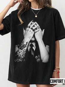 Graphic Comfort Color T-Shirt, K-Pop Idol Tee, Bangtan Sonyeondan Fan Shirt, Trikot Toto En Ninetta,Kurdisch,,Boho Style Damen,Urlaub Must Have,Sport Set Damen,Maija Women,Pulli,Frühling Outfit,Sommer Outfit Damen,Festival Outfit Damen,Y2k,Ostern,,2000s Style I6YM - 黑色1 - 查看 1