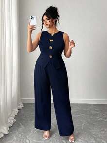 Conjunto de talla grande de Halloween - Azul marino - Ver 3
