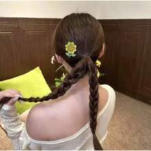 4pcs Elegant Floral Print Artificial Crystal Hair Clips, Sunflower Rhinestone Hair Clips, Suitable For Daily Wear, Travel, Back To School Season,Hair Barrettes - Multicolor - View 3