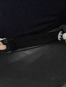 Pantalones casuales de unicolor con bolsillo para mujeres embarazadas, para uso diario - Gris Oscuro - Ver 3