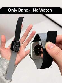 Huastonband 適用於 42mm 38mm 40mm 41mm 44mm 45mm 46mm 49mm，1件中性荔枝紋理矽膠磁吸錶帶，柔軟防汗防滑運動矽膠錶帶，適合 Series Ultra2、Ultra SE2、SE 11、10、9、8、7、6、5、4、3、2、1，送給朋友的派對、聚會、海灘、旅行禮物，中性配件，聖帕特里克節 - 黑灰色 - 查看 3