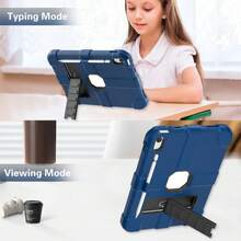 1 chiếc ốp lưng chính hãng tương thích với iPad thế hệ thứ 10 năm 2022 (10.9 inch) (A16) và iPad 11 inch thế hệ thứ 11 năm 2025 (A16 2025). Ốp bảo vệ chắc chắn, bền bỉ cho iPad 10.9" và 11" với chân đế tích hợp, tương thích với máy tính bảng iPad thế hệ thứ 10/11 (10.9/11 inch). - Xanh lam mờ + đen - Xem 6