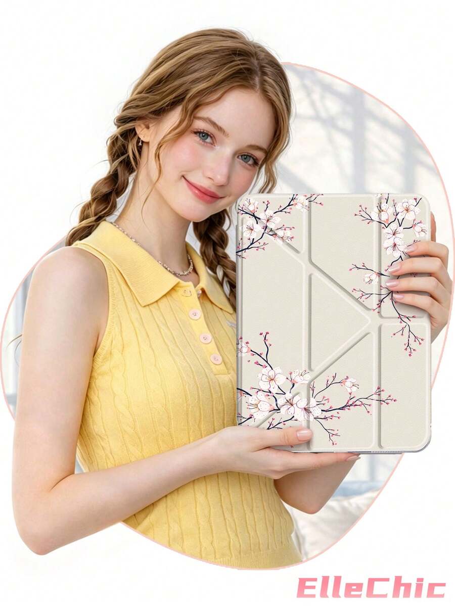 樱花枝图案保护套,兼容 iPad Air 8(M4)2026(11 英寸)、Air 4/5 10.9 英寸、7/8/9 10.2 英寸,内置笔槽,兼容三星 Tab S6 10.4 英寸,兼容 Kindle 第 11 代(2022/2024)、Kindle Clara 2E、Clara Colour、Clara BW (6 英寸) 和 Libra Colour (7 英寸),可爱少女时尚设计,平板电脑桌面装饰,生日和节日礼物。 - 彩色 - 查看 1