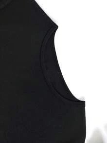 Women's Casual Printed T-Shirt, Round Neck, Short Sleeves, Slightly Stretchy Fabric, Regular Fit, Comfortable Top For All Seasons, Women's Clothing - 黑色 - 查看 4