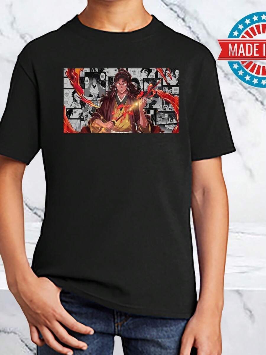 Anime Yorichie TShirt Black-Japanese Shirt-Anime Lover-Anime Shirt-Shirt for Her-Anime Art Shirt-Anime Sweatshirt-Anime tshirt-slayerblusas para mujer playeras de mujer vestidos casuales para mujer y2k playeras deportivas para mujer verano camisetas ropa de mujer Fashion Perfect For Daily - Negro - Ver 1