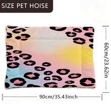 1 pieza Cama suave para mascotas, Patrón reversible de degradado de leopardo, Esterilla lavable para jaula de perro apta para perros pequeños/medianos/grandes, Cojín de cama para gatos, Utilizable en todas las estaciones - Multicolor - Ver 9