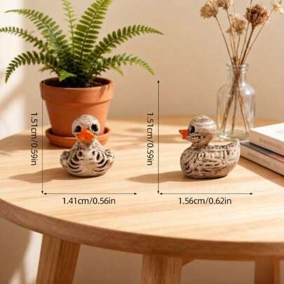 10-PCS Gothic Style Cute Skull Duck - Resin Small Statue, Suitable For Halloween, Gothic Style Home, Office, Party - Compact Desktop Decoration, Collection Gift For Dark Style Enthusiasts - Easy To Display, Halloween Decoration, Halloween Enthusiasts, Halloween Decorations, Cute And Spooky, Fine Sculpture, Novel Decorationsmtt