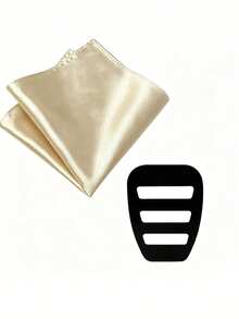 1 Set Men's Suit Pocket Square Holder Clips, Business Suit Handkerchief And Handkerchief Fixing Clips - Multicolor - View 8