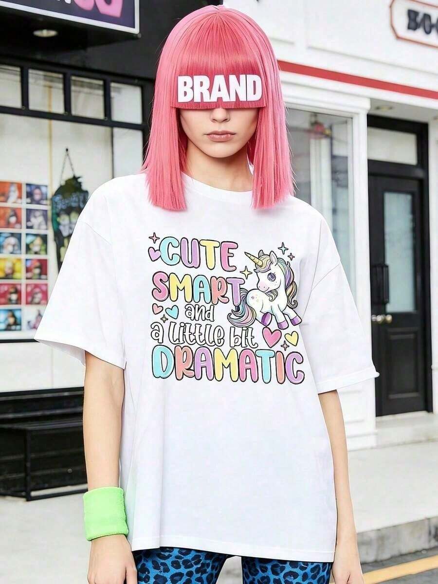 Camiseta de manga corta con cuello redondo suave y casual de verano para mujer, tops para salir, vintage, Gen Z, tops, curvas, ropa Y2K, algodón, Italia, Grecia, tops de mujer, tops bonitos, camisetas gráficas, conjuntos de primavera, estilo callejero americano, casual deportivo, estilo unisex, estilo casual urbano, casual, jersey, camisetas holgadas, ropa de calle retro, estilo de los 90, estilo de los 2000, subcultura, estilo europeo, tops negros, tops blancos, conjuntos de fiesta de los 90. - Negro - Ver 1