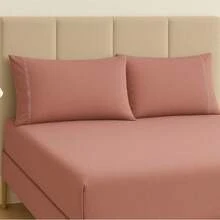 400 Thread Count Premium Bedding Set With Stick Stitch Finish - ROSE - View 6