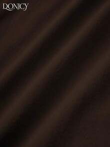 Pantalones rectos de cintura alta de unicolor para mujer, con pliegues, suaves y cómodos, versátiles y elegantes para uso casual urbano, adecuados para uso diario casual, citas, fiestas, San Valentín, carnaval y oficina - Café integral - Ver 6