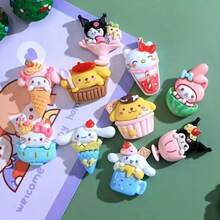 SANRIO 10/20个Hello Kitty可爱卡通装饰品，适用于珠宝制作、手机壳装饰、2D卡通景观水族箱装饰及其他DIY材料 - Charms - 查看 10
