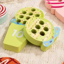 Montessori Sensory Early Education Math Learning Sticks, Color Recognition Matching Board Wooden Peg Game Educational Toys For Kids - Multicolor - View 8