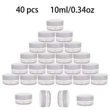 20pcs Round Plastic Cosmetic Containers With Lids, Suitable For Creams, Lotions, Samples, 3/5/10/15/20ml (White Lids) - White - View 16