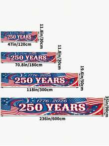 250周年纪念横幅 - 1776-2026 爱国户外标牌，适用于独立日花园装饰，大型户外装饰横幅，围栏装饰横幅，独立日周年庆典装饰 - 多色 - 查看 6