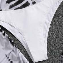 Nuevo traje de baño con tirantes ajustables, shorts de una pieza, conjunto de bikini de tres piezas de malla. - Blanco - Ver 5