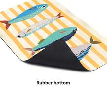 1pc Colorful Fish Pattern Printed Silica Gel Carpet, Easy To Clean, 3D Printed Rectangle Rug, Suitable For Entryway, Living Room, Kitchen, Bedroom, Hallway, Bathroom, Laundry Room - Polyester Carpet, For Indoor And Outdoor Home Decor - Multicolor - View 9