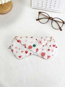 Estuche suave para gafas con patrón de lazo, soporte para gafas portátil & elegante, bolsa de almacenamiento de gafas con acolchado en forma de corazón, bolsa de viaje versátil - Multicolor - Ver 19