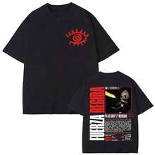 GiftPlayera Doble Cara Estampada Fuerza Regida Album Merch, Estilo Harajuku Streetwear, Algodón Puro Unisex Manga CortaSoft - Negro - Ver 7