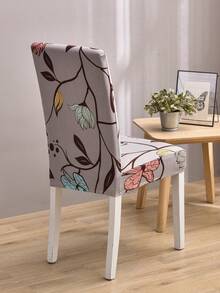 Conjunto de 1, 4 ou 6 capas decorativas para cadeiras, com estampa listrada, estilo minimalista, em tecido de seda de leite, à prova de animais de estimação, antipoeira, antiderrapantes, com ajuste elástico, ideais para primavera, verão, outono e inverno. - Multicolorido - Ver 5