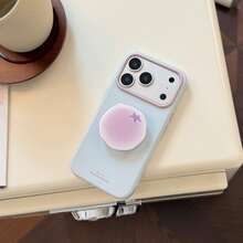彩繪塗鴉 GUCADI Ins 風水果攤手機殼，適用於 iPhone 17pm、16、15、14、13。設計清新、幾何、極簡、創意且獨特，搭配對比色與 Ins 風美學。 - 晴藍 - 查看 3