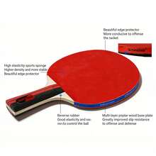 Set de raquettes de tennis de table professionnelles - Produits d'origine pour l'entraînement et la production, grandes raquettes de tennis de table très flexibles - 2105-A - Voir 3
