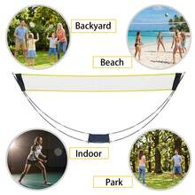 Portable Foldable Badminton Net For Badminton, Tennis, And Volleyball - Black - View 3