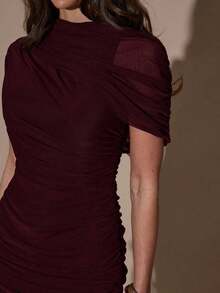 xhe X GALILEA   Vestido ajustado con pliegues elegantes, adecuado para cóctel, cita romántica, capas de otoño/invierno, fiesta, reunión formal, Halloween, Navidadxhe - Granada - Ver 6