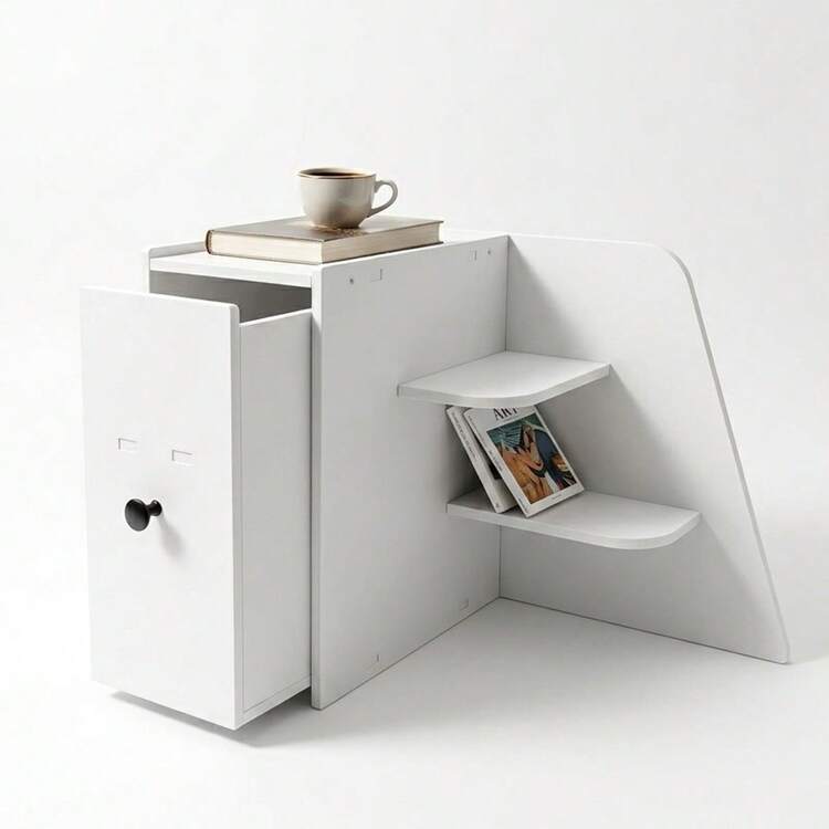 1 pieza Caja de almacenamiento de suministros de oficina, estantería organizadora, estantería de libros, caja de almacenamiento de cajón creativa, organizador de escritorio multifuncional - A - Añade 6