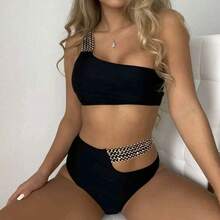 Qianmo 2026 New Two-Piece Hard Cup Swimsuit For Women, Sexy Solid Color Nylon Bikini Set - Image Color - View 5
